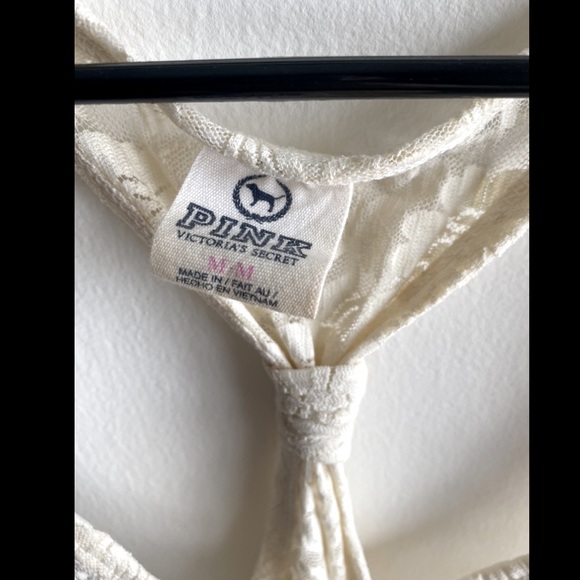 Victoria’s Secret Pink Lace Racerback Tank Top - Picture 2 of 4